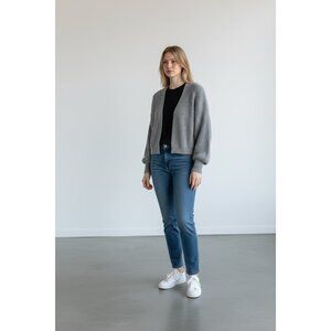 ASOS Design Women's Gray Open Front Knit Cardigan Sweater Size US 0